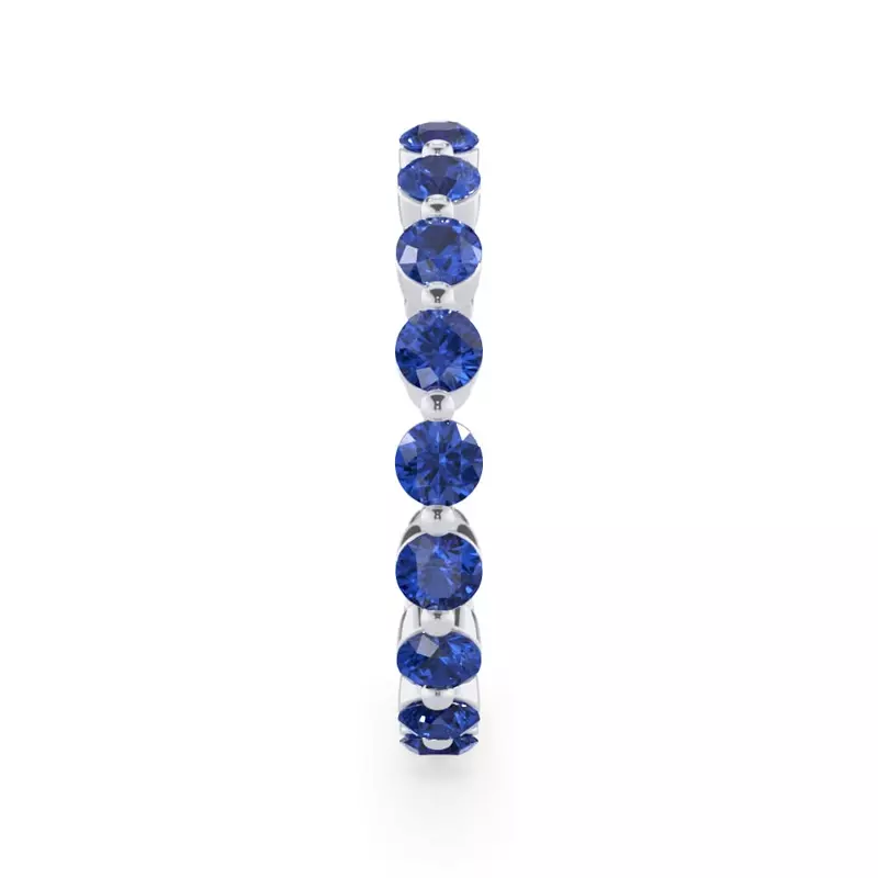 Platinum Sapphire Shared Prong Eternity Ring