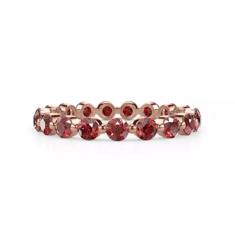 Ruby Shared Prong Eternity Ring