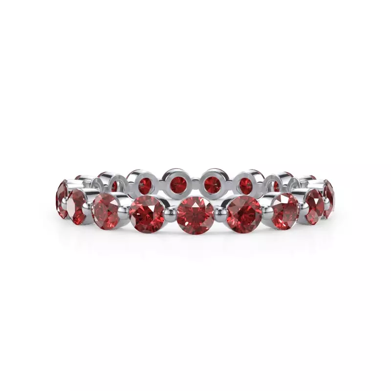 Ruby Shared Prong Eternity Ring