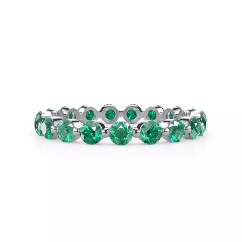 EmeraId Shared Prong Eternity Ring