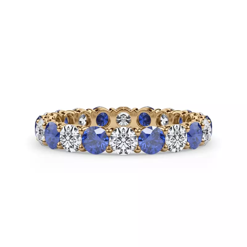 Classic Sapphire and Diamond Eternity Band