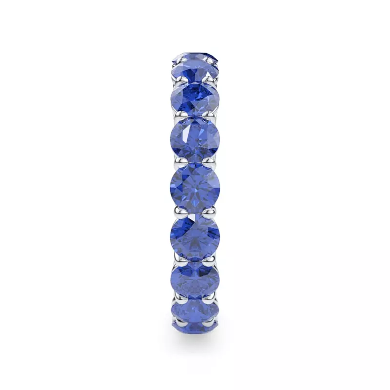 14K White Gold Classic Sapphire Eternity Band
