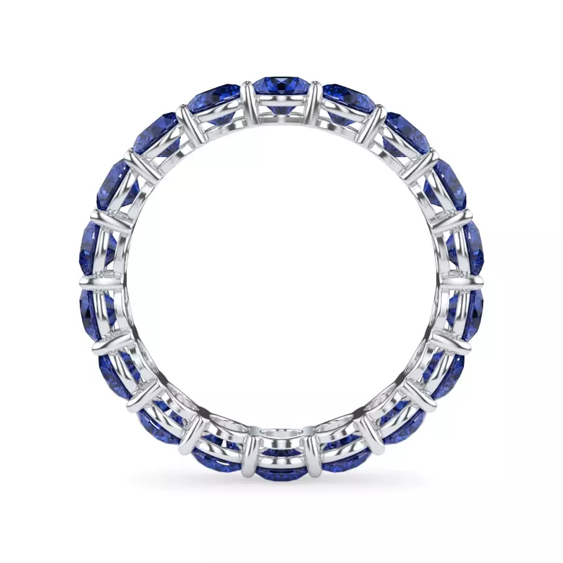 14K White Gold Classic Sapphire Eternity Band