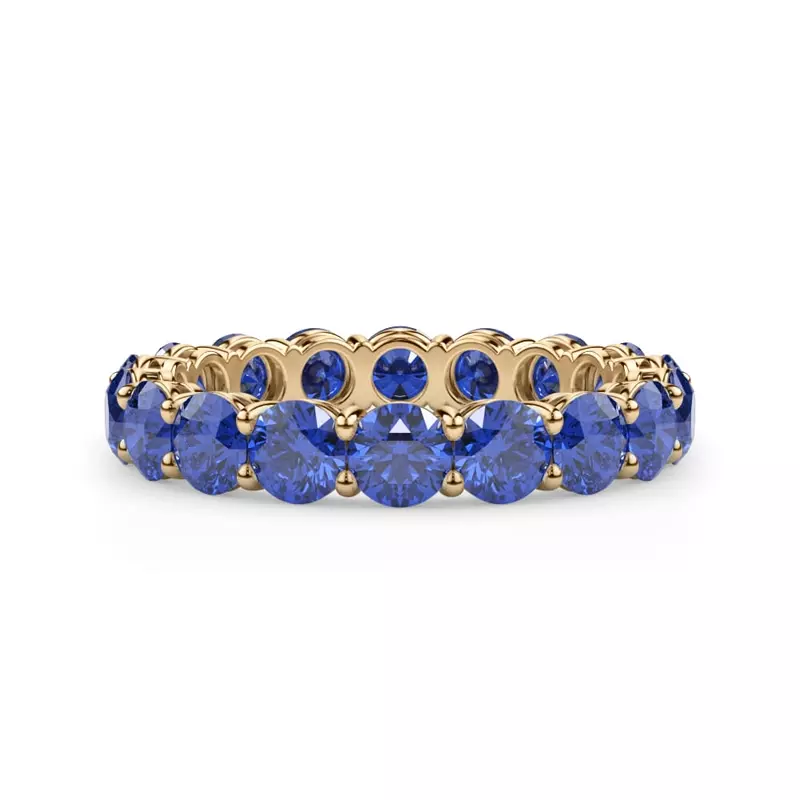 14K Yellow Gold Classic Sapphire Eternity Band