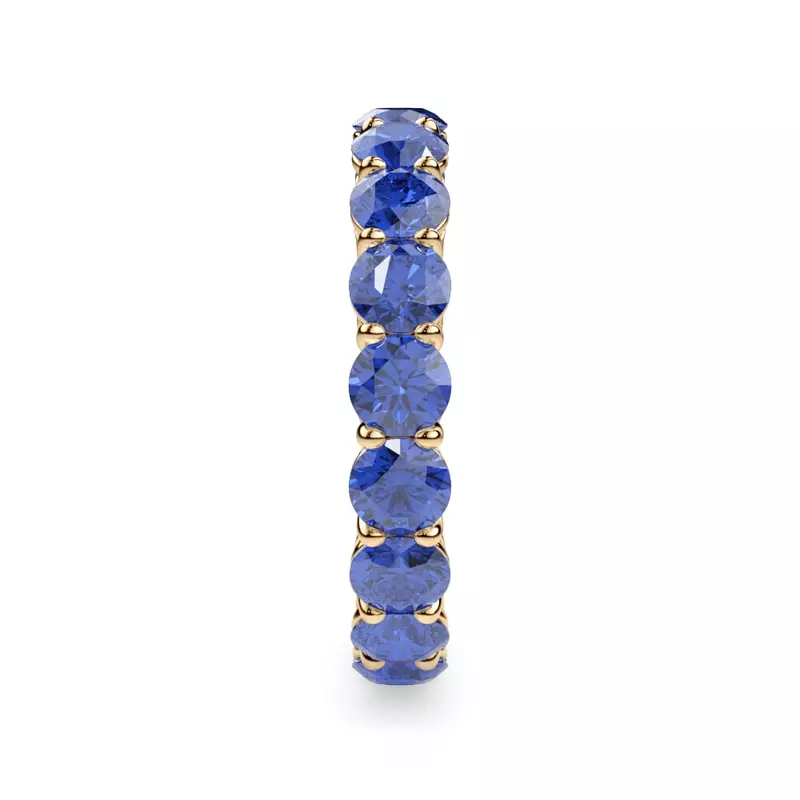 14K Yellow Gold Classic Sapphire Eternity Band