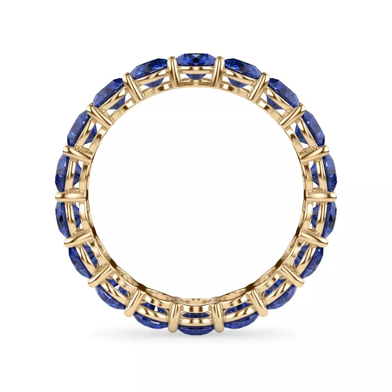 14K Yellow Gold Classic Sapphire Eternity Band