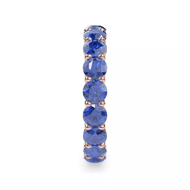 18K Rose Gold Classic Sapphire Eternity Band