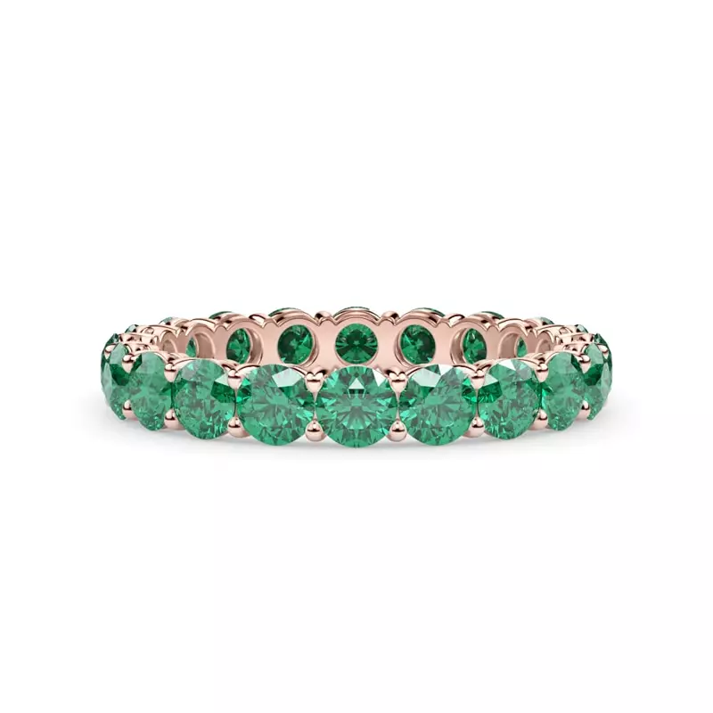 Classic Emerald Eternity Band