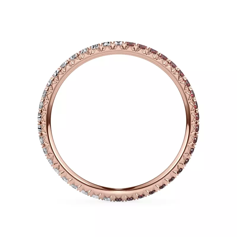 18K Rose Gold Dual Harmony Ruby and Lab Diamond Eternity Band