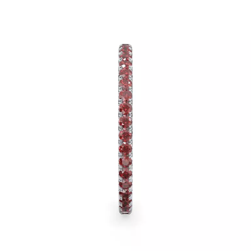 Platinum Ruby Pavé Eternity Band
