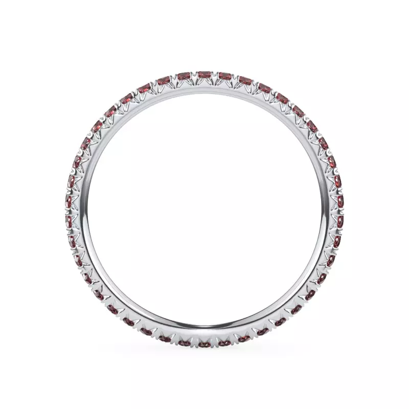 Platinum Ruby Pavé Eternity Band