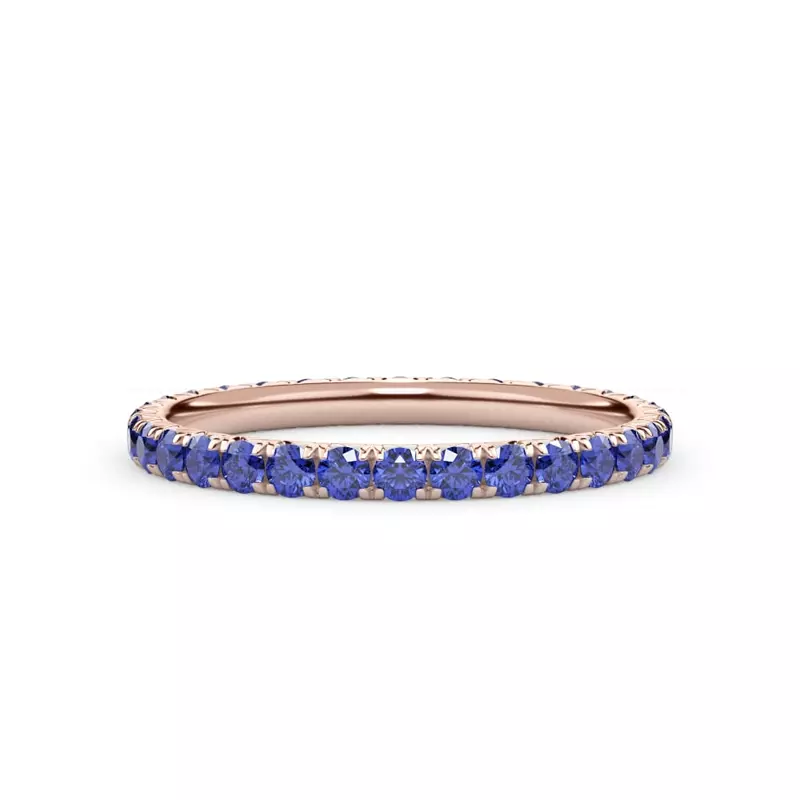 Sapphire Pavé Eternity Band