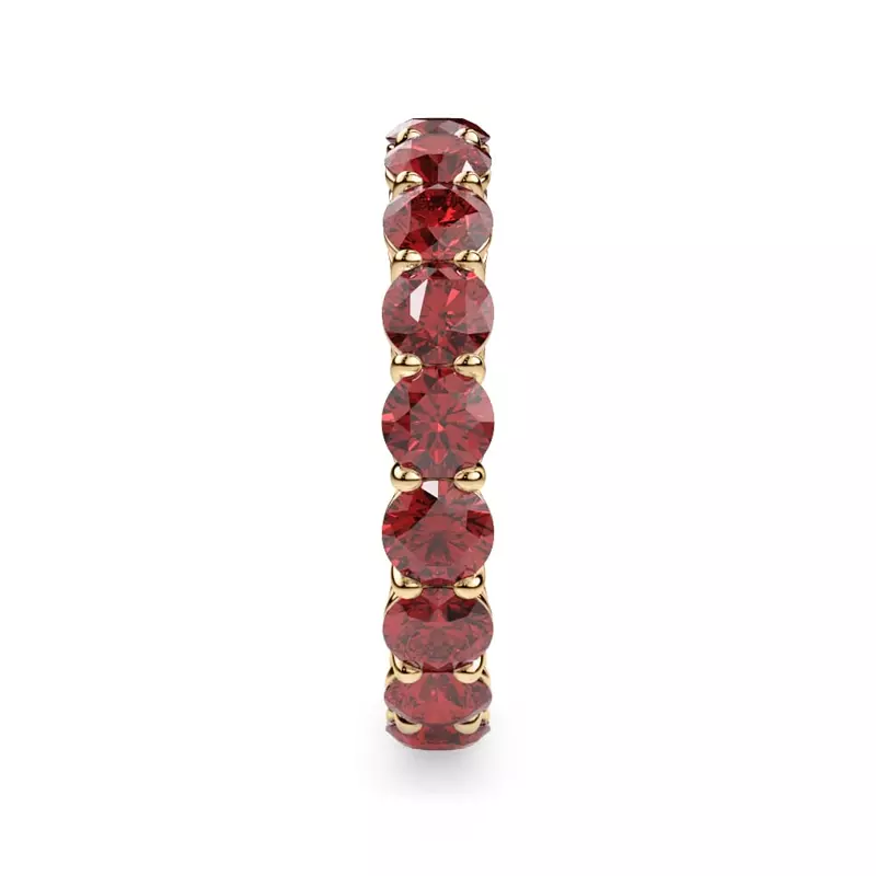 14K Yellow Gold Classic Ruby Eternity Band