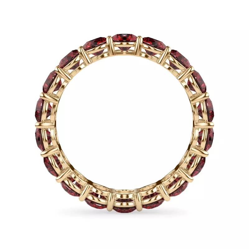 14K Yellow Gold Classic Ruby Eternity Band