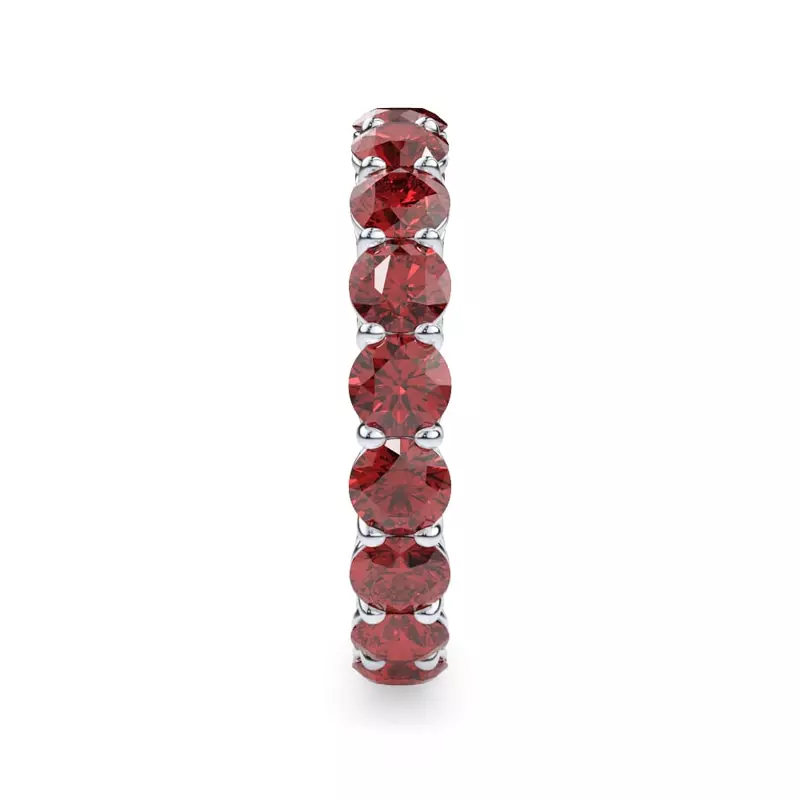 18K White Gold Classic Ruby Eternity Band