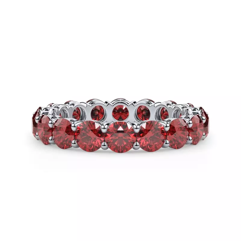 Platinum Classic Ruby Eternity Band