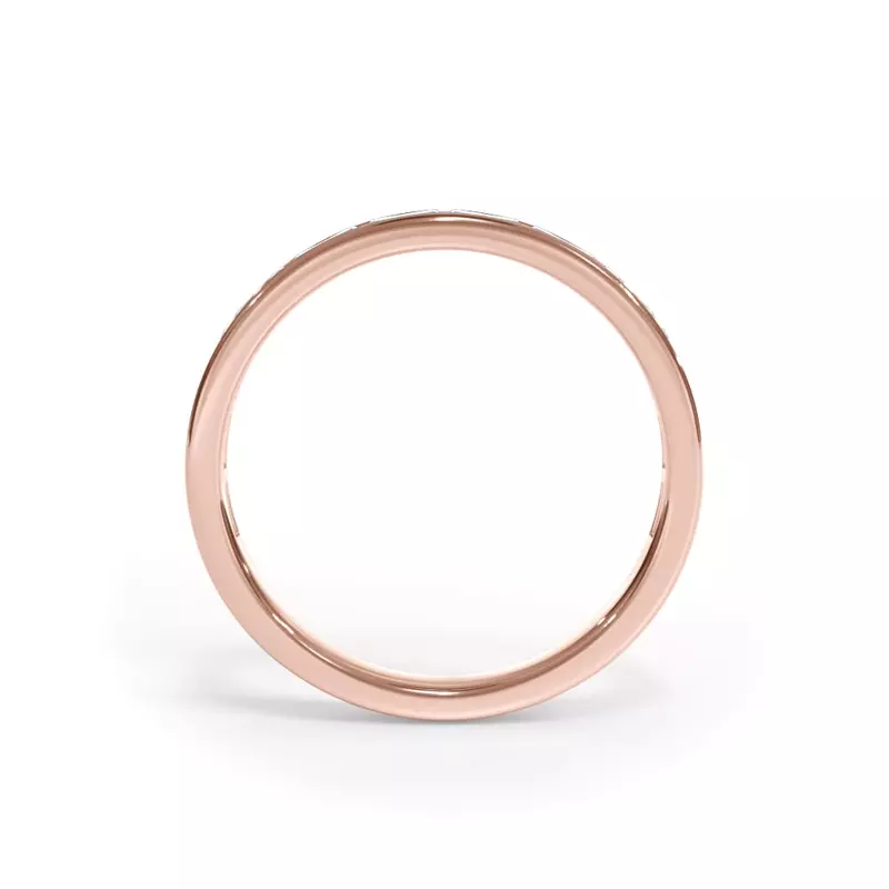 18K Rose Gold Bellora Channel-Set Lab Baguette Band
