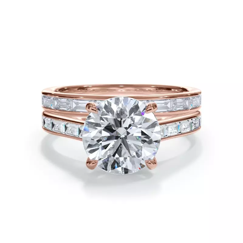 18K Rose Gold Bellora Channel-Set Baguette Band