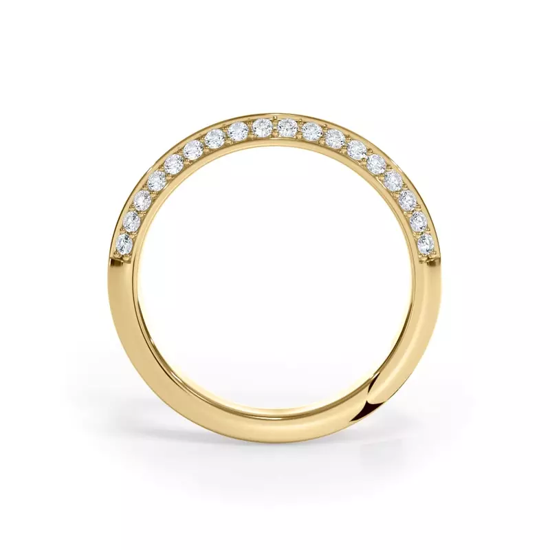 14K Yellow Gold Bellora Knife-Edge Pavé Band