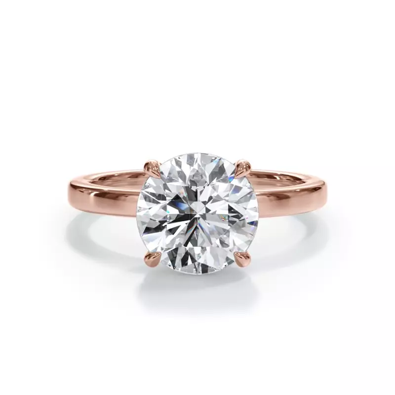 14K Rose Gold Bellora Solitaire Engagement Ring (2mm)