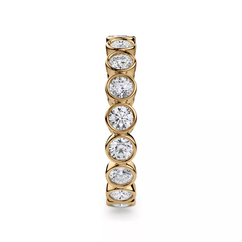 14K Yellow Gold Bezel Set Round Diamond Eternity Ring (1.00ct. tw.)