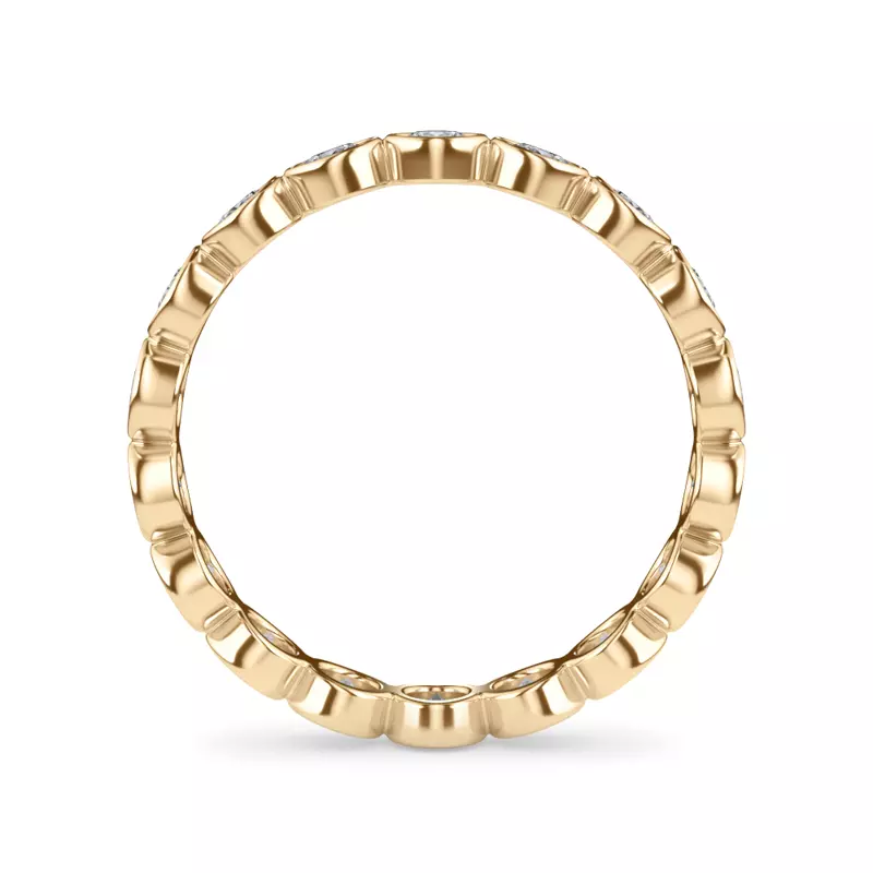 14K Yellow Gold Bezel Set Round Diamond Eternity Ring (1.00ct. tw.)