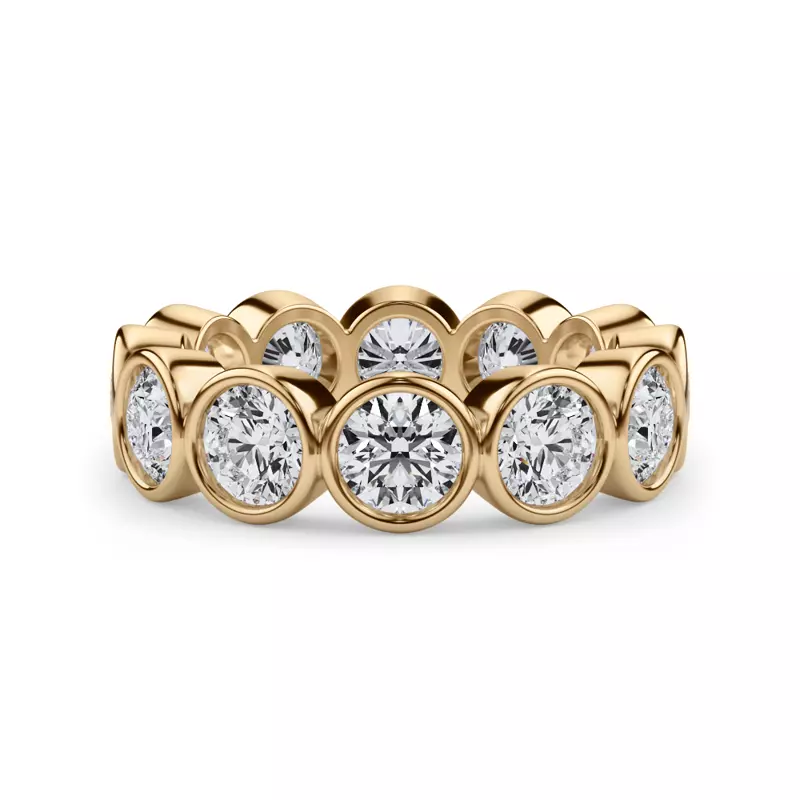 14K Yellow Gold Round Bezel Lab Diamond Eternity Ring (3.90ct. tw.)