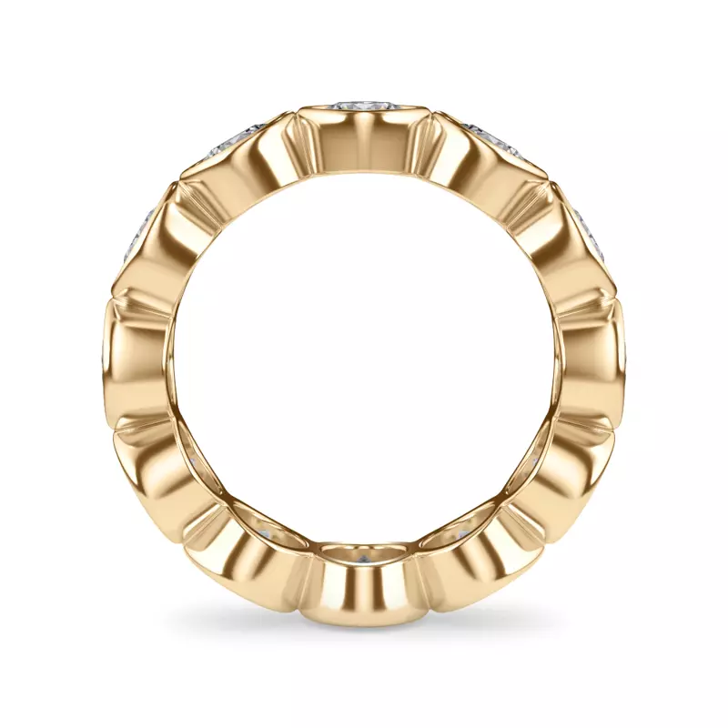 14K Yellow Gold Round Bezel Lab Diamond Eternity Ring (3.90ct. tw.)
