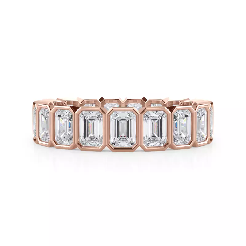 Emerald-Cut Bezel Lab Diamond Eternity Ring (2.85ct. tw.)