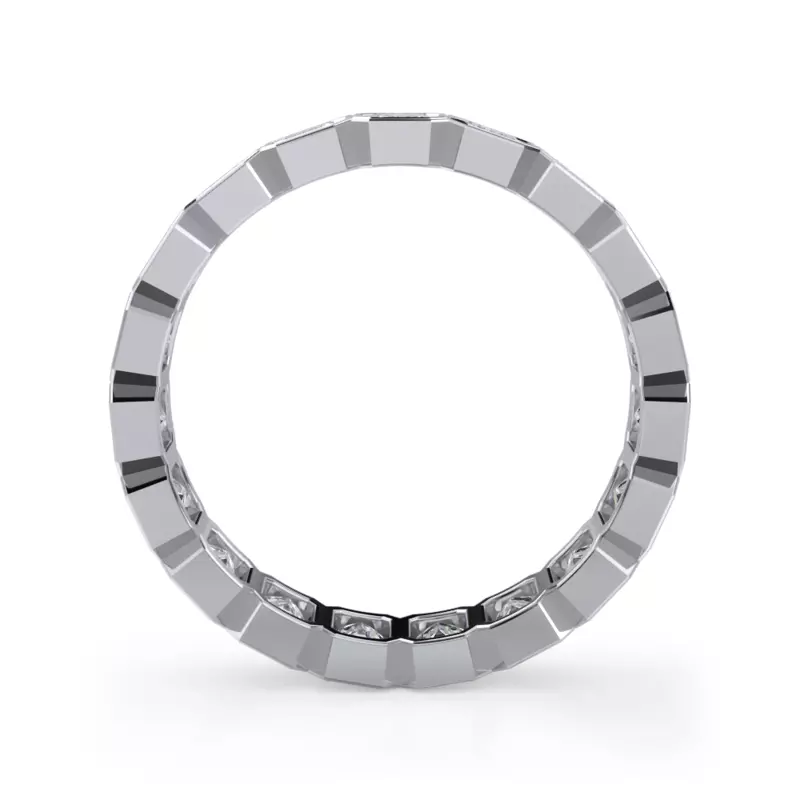 Platinum Emerald-Cut Bezel Diamond Eternity Ring (2.85ct. tw.)