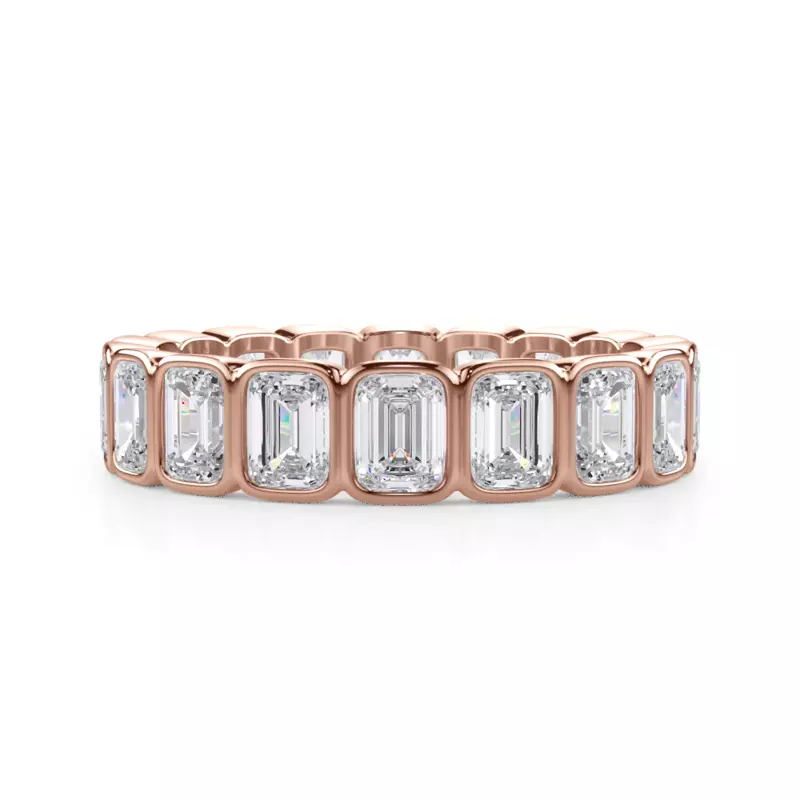 Emerald-Cut Rounded Bezel Lab Diamond Eternity Ring (3.00ct. tw.)