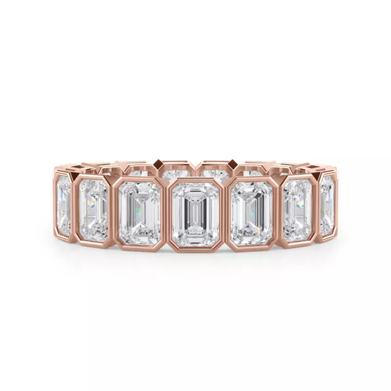 Emerald-Cut Bezel Lab Diamond Eternity Ring (4.00ct. tw.)