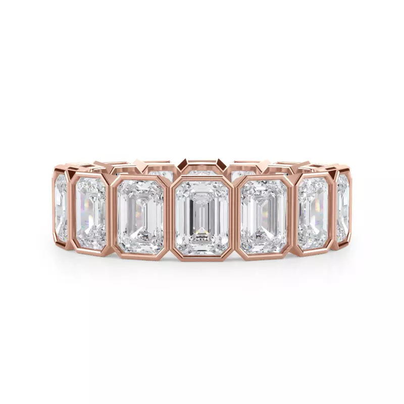 Emerald-Cut Bezel Lab Diamond Eternity Ring (5.00ct. tw.)