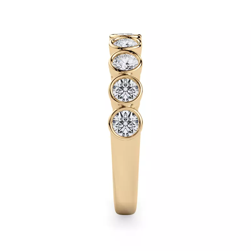 14K Yellow Gold Round Bezel Lab Diamond Band (.50ct. tw.)