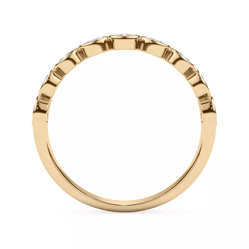 14K Yellow Gold Round Bezel Lab Diamond Band (.50ct. tw.)