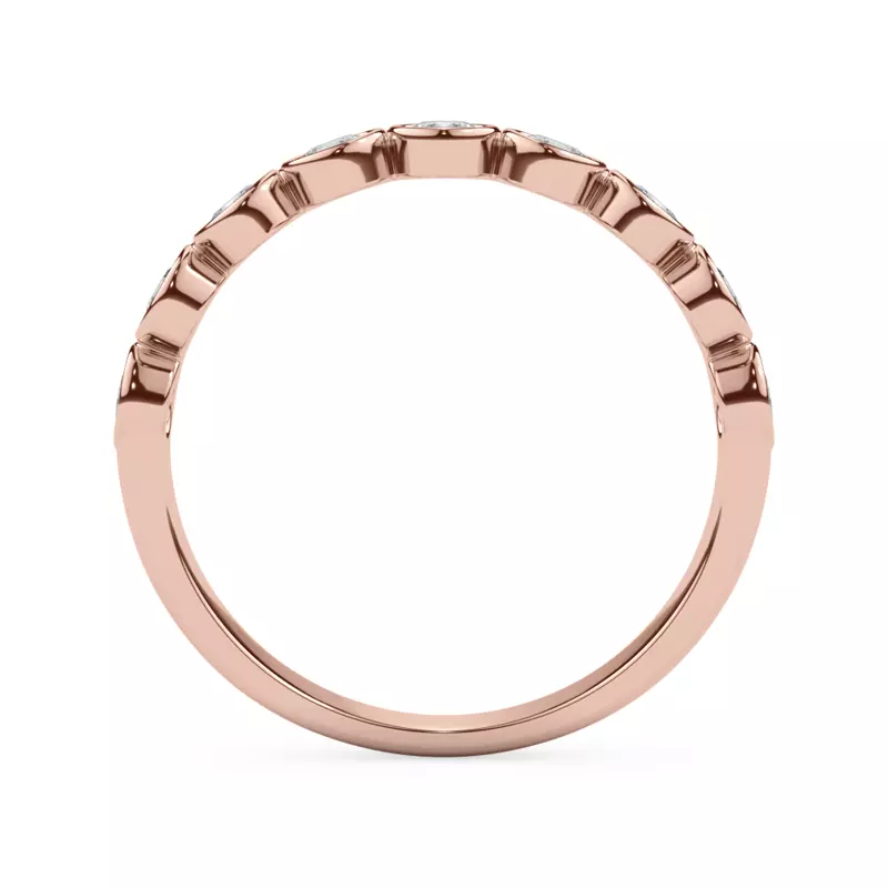 18K Rose Gold Round Bezel Lab Diamond Band (.50ct. tw.)