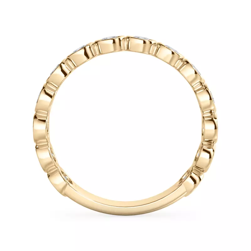 14K Yellow Gold Round Bezel Lab Diamond Band (.84ct. tw.)