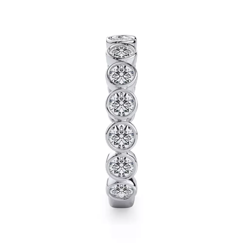 Platinum Round Bezel Lab Diamond Band (.84ct. tw.)