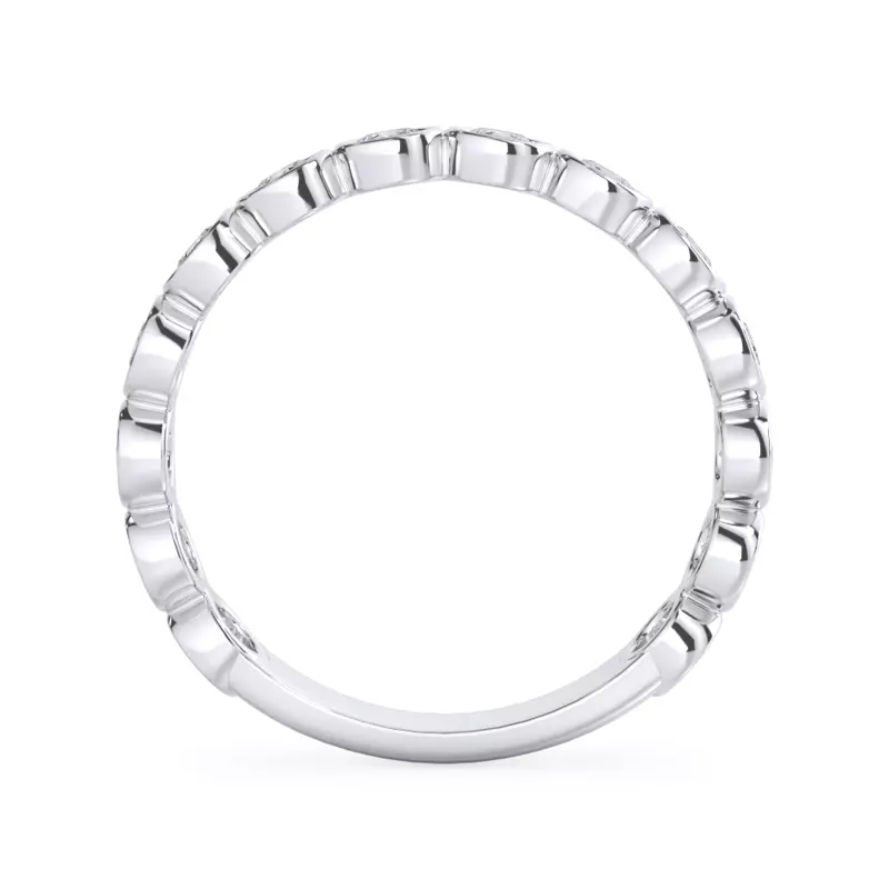 Platinum Round Bezel Lab Diamond Band (.84ct. tw.)