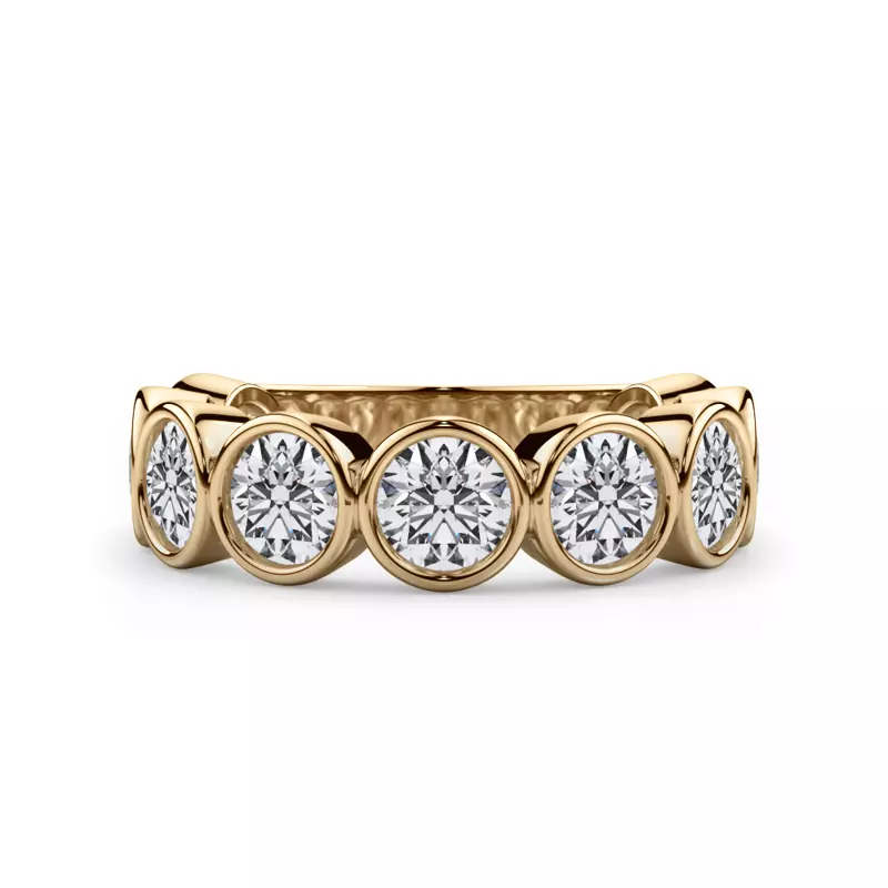14K Yellow Gold Round Bezel Lab Diamond Band (2.70ct. tw.)