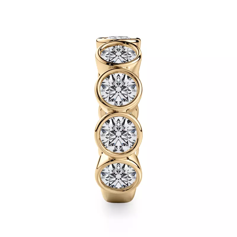 14K Yellow Gold Round Bezel Lab Diamond Band (2.70ct. tw.)