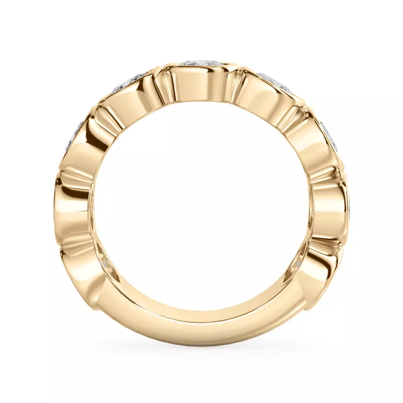 14K Yellow Gold Round Bezel Lab Diamond Band (2.70ct. tw.)
