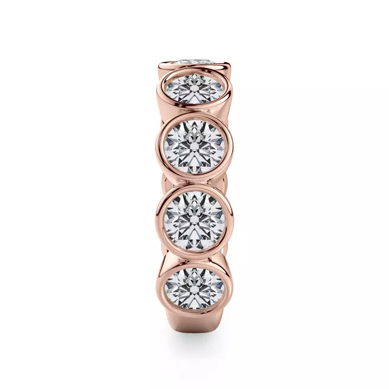 18K Rose Gold Round Bezel Diamond Band (2.70ct. tw.)