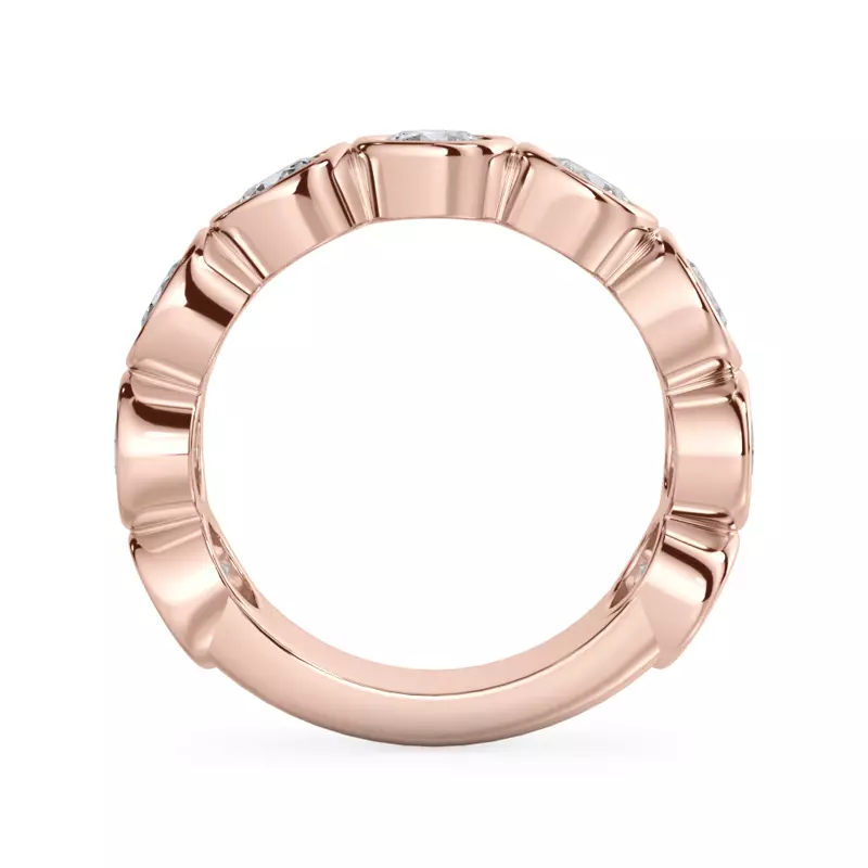 18K Rose Gold Round Bezel Diamond Band (2.70ct. tw.)