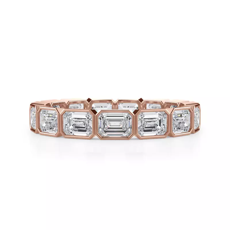East-West Emerald-Cut Bezel Lab Diamond Eternity Ring (2.10ct. tw.)
