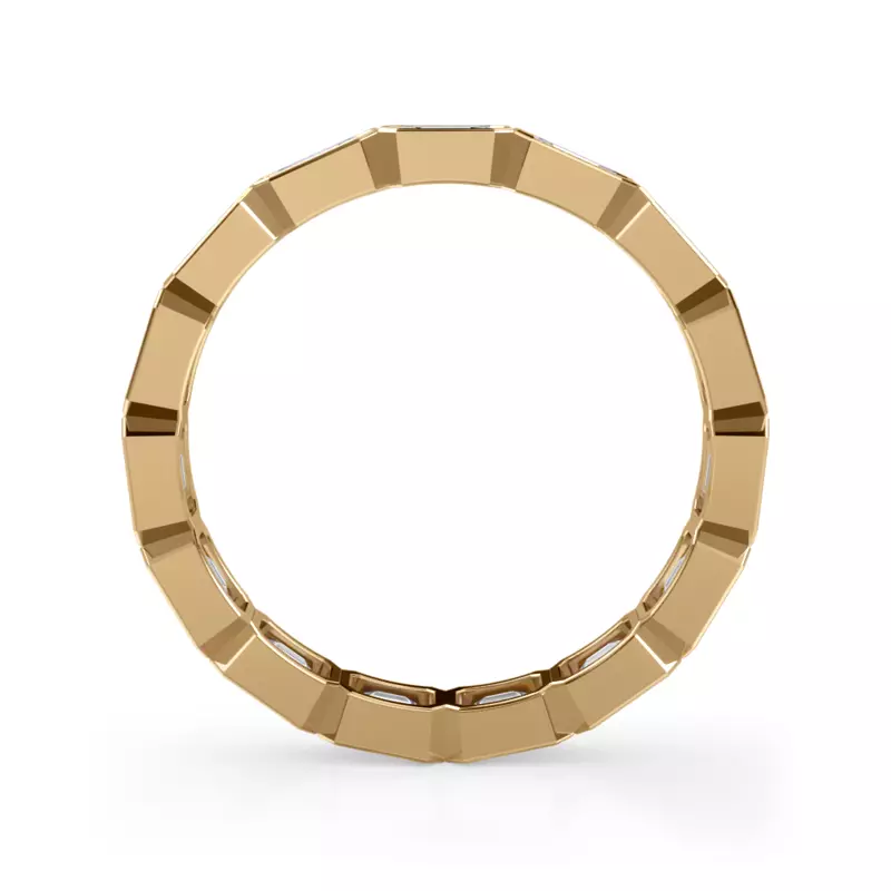 14K Yellow Gold East-West Emerald-Cut Bezel Diamond Eternity Ring (2.10ct. tw.)