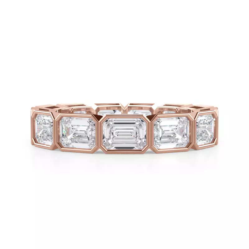 East-West Emerald-Cut Bezel Diamond Eternity Ring (4.00ct. tw.)