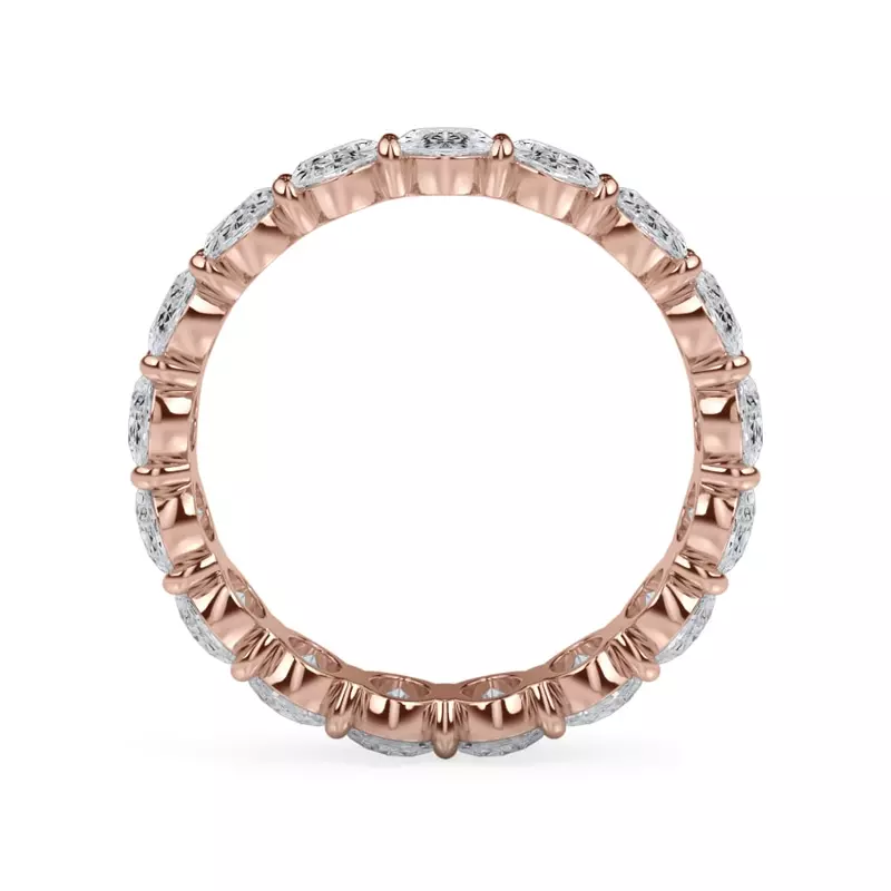18K Rose Gold Oval Cut Lab Diamond Eternity Ring (4.0 ct. tw.)