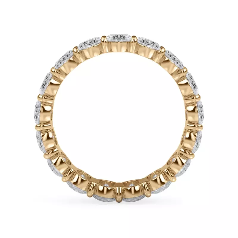 18K Yellow Gold Oval Cut Lab Diamond Eternity Ring (4.0 ct. tw.)