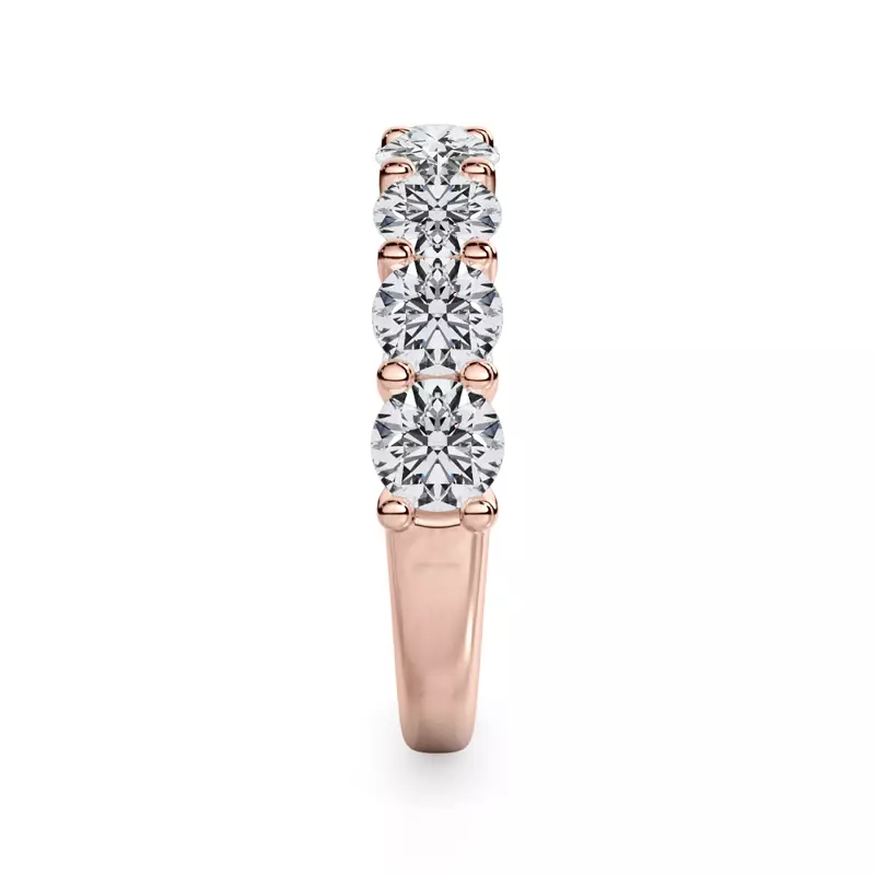 14K Rose Gold Curved Gallery Eight-Stone Round Lab Diamond Band (2.00ct. tw.)
